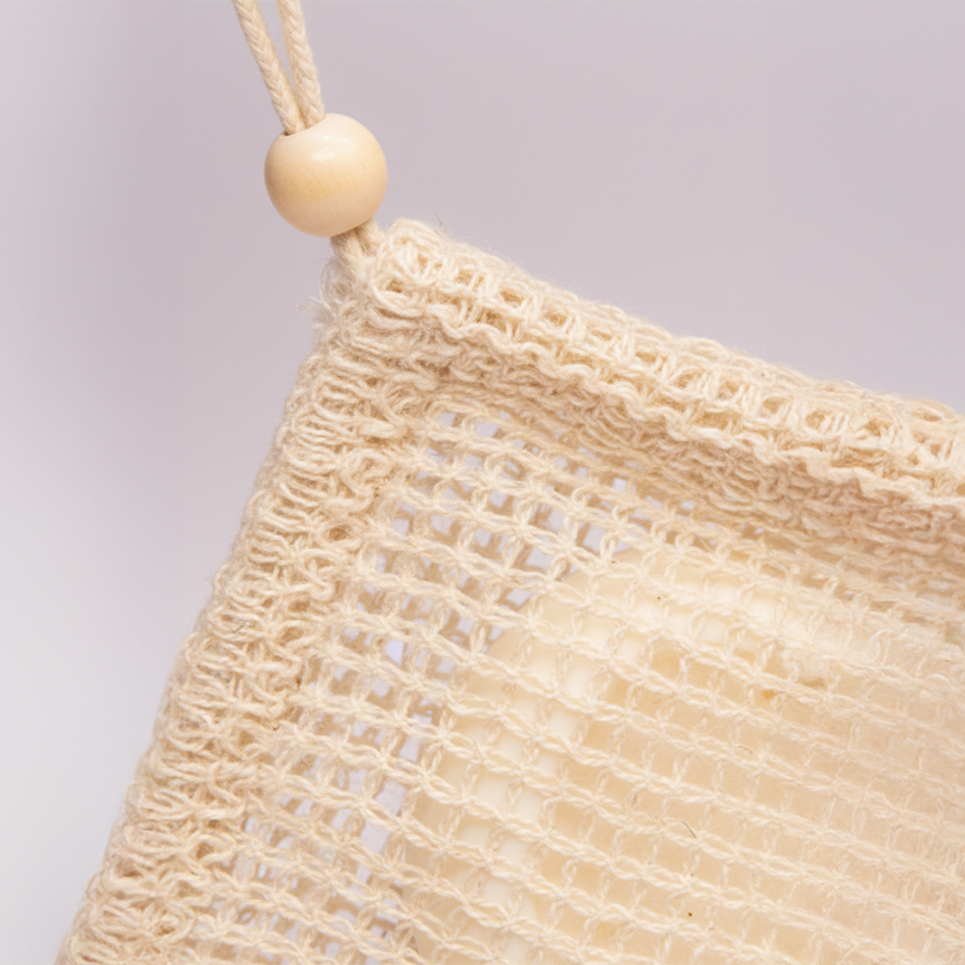 Sac à savon & éponge de luffa